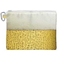 Texture Pattern Macro Glass Of Beer Foam White Yellow Art Canvas Cosmetic Bag (xxl) by Semog4