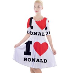 I Love Ronald Quarter Sleeve A-line Dress by ilovewhateva