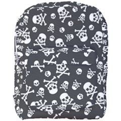 Skull-crossbones-seamless-pattern-holiday-halloween-wallpaper-wrapping-packing-backdrop Full Print Backpack by Ravend