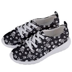 Skull-crossbones-seamless-pattern-holiday-halloween-wallpaper-wrapping-packing-backdrop Women s Lightweight Sports Shoes