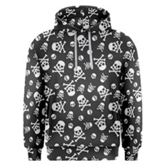 Skull-crossbones-seamless-pattern-holiday-halloween-wallpaper-wrapping-packing-backdrop Men s Overhead Hoodie