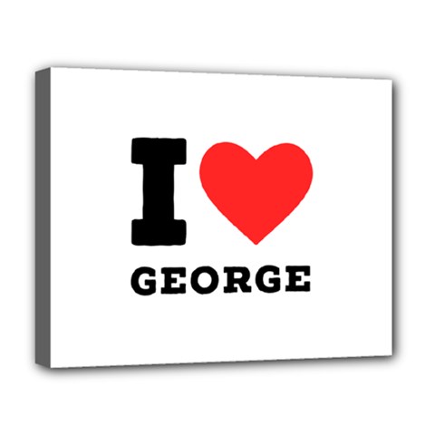 I Love George Deluxe Canvas 20  X 16  (stretched) by ilovewhateva