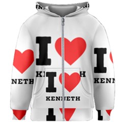 I Love Kenneth Kids  Zipper Hoodie Without Drawstring by ilovewhateva