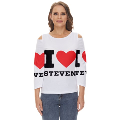 I Love Steven Cut Out Wide Sleeve Top by ilovewhateva