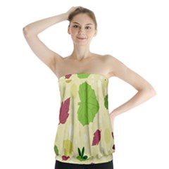 Leaves-140 Strapless Top