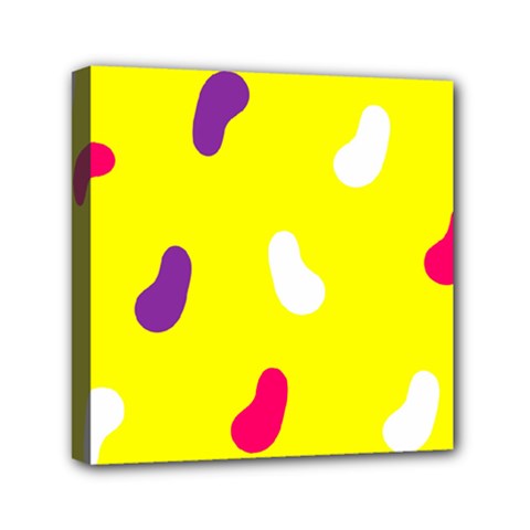 Pattern-yellow - 1 Mini Canvas 6  X 6  (stretched)