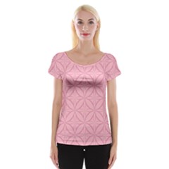 Pink-75 Cap Sleeve Top by nateshop