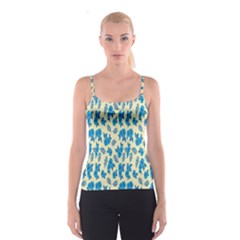 Rose-blue Spaghetti Strap Top by nateshop