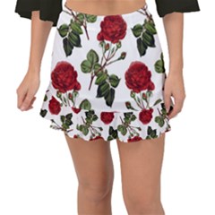 Roses-51 Fishtail Mini Chiffon Skirt by nateshop