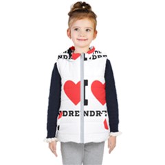 I Love Andrew Kids  Hooded Puffer Vest by ilovewhateva