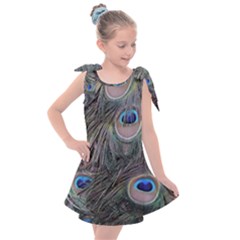 Peacock Feathers Peacock Bird Feathers Kids  Tie Up Tunic Dress