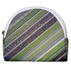 Field Agriculture Farm Stripes Diagonal Horseshoe Style Canvas Pouch by Jancukart