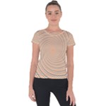 Background Spiral Abstract Template Swirl Whirl Short Sleeve Sports Top 