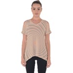 Background Spiral Abstract Template Swirl Whirl Cut Out Side Drop Tee