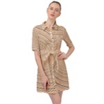 Background Spiral Abstract Template Swirl Whirl Belted Shirt Dress