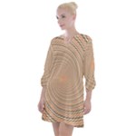 Background Spiral Abstract Template Swirl Whirl Open Neck Shift Dress