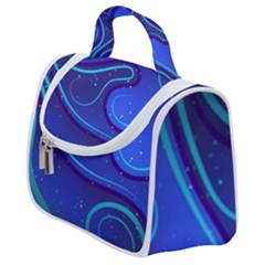 Spiral Shape Blue Abstract Satchel Handbag by Jancukart