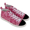 Pink Roses Pattern Floral Patterns Men s Mid-Top Canvas Sneakers View3