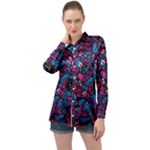 Grafitti Graffiti Abstract Artwork Digital Long Sleeve Satin Shirt