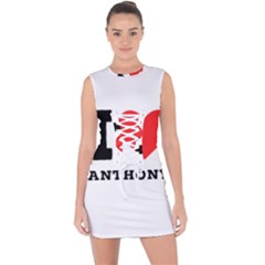 I Love Anthony  Lace Up Front Bodycon Dress by ilovewhateva