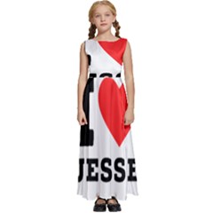 I Love Jesse Kids  Satin Sleeveless Maxi Dress by ilovewhateva