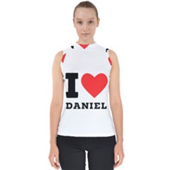 I Love Daniel Mock Neck Shell Top by ilovewhateva