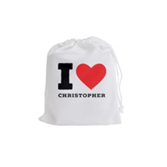 I Love Christopher  Drawstring Pouch (medium) by ilovewhateva