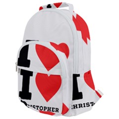 I Love Christopher  Rounded Multi Pocket Backpack by ilovewhateva