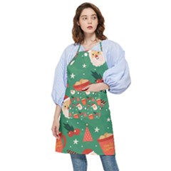 Colorful Funny Christmas Pattern Pocket Apron by Semog4