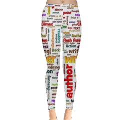 Writing Author Motivation Words Inside Out Leggings by Semog4