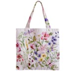 bunch of flowers Zipper Grocery Tote Bag