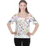 bunch of flowers Cutout Shoulder Tee