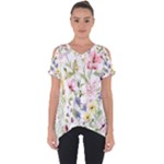 bunch of flowers Cut Out Side Drop Tee
