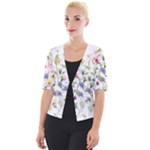 bunch of flowers Cropped Button Cardigan