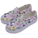 bunch of flowers Kids  Canvas Slip Ons