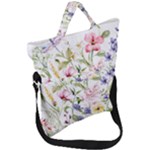 bunch of flowers Fold Over Handle Tote Bag