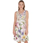 bunch of flowers Knee Length Skater Dress With Pockets