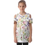 bunch of flowers Fold Over Open Sleeve Top