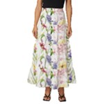bunch of flowers Tiered Ruffle Maxi Skirt