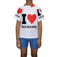 I Love Richard Kids  Short Sleeve Swimwear by ilovewhateva