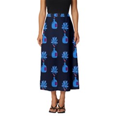 Flower Vase Pattern Classic Midi Chiffon Skirt by Ravend