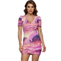 Wave Waves Ocean Sea Low Cut Cap Sleeve Mini Dress View1