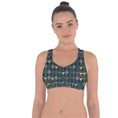 Background Non Seamless Pattern Cross String Back Sports Bra