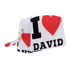 I Love David Wristlet Pouch Bag (medium) by ilovewhateva