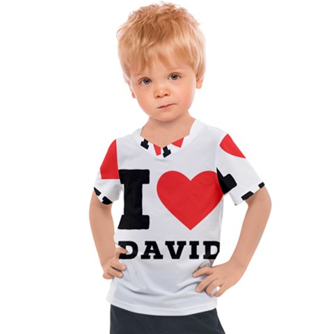 I Love David Kids  Sports Tee by ilovewhateva