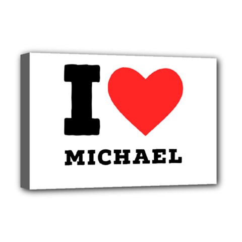 I Love Michael Deluxe Canvas 18  X 12  (stretched) by ilovewhateva