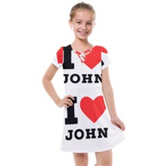 I Love John Kids  Cross Web Dress by ilovewhateva