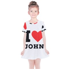 I Love John Kids  Simple Cotton Dress by ilovewhateva