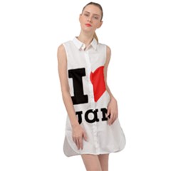 I Love John Sleeveless Shirt Dress by ilovewhateva