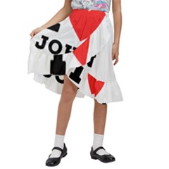 I Love John Kids  Ruffle Flared Wrap Midi Skirt by ilovewhateva